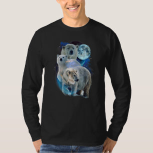 Camiseta 3 Lâmpadas Ursos Polares Peles Com Pelo Mamíferos