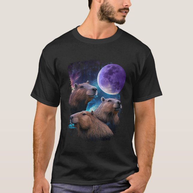 Camiseta 3 Lua Capybaras Capibara (Frente)