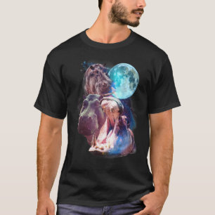 Camiseta 3 Lua Hippo Funny Hippopotamus Graphic Animal Lov
