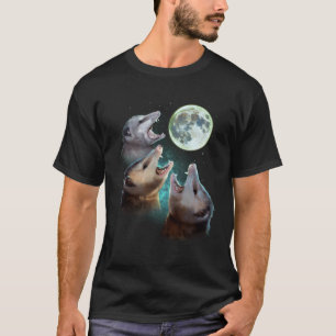 Camiseta 3 Lua Opposum Com 3 Luas Possíveis E Morto