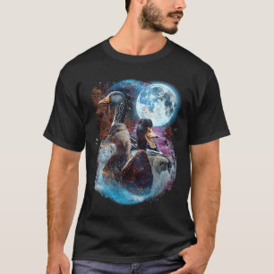 Camiseta 3 Lua Pato Patinho Ave Animal