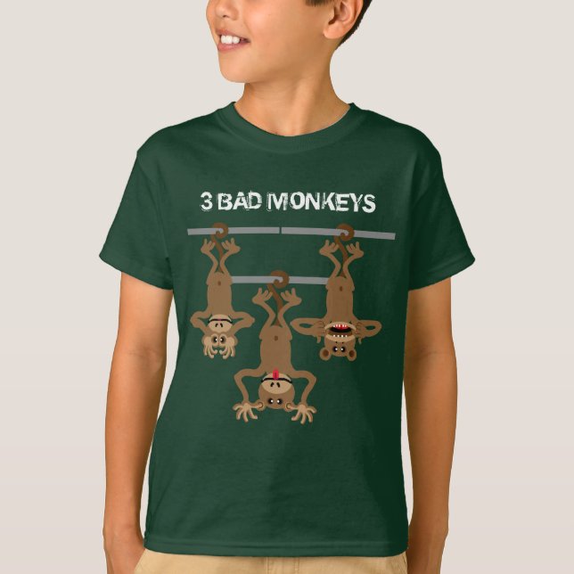 Camiseta 3 macacos ruins (Frente)