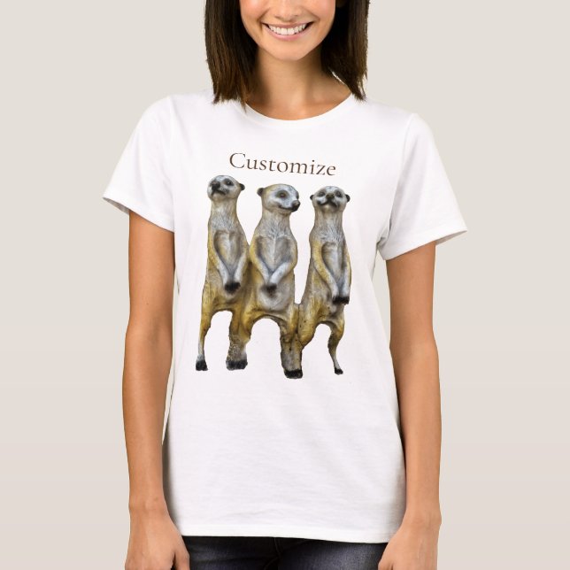 Camiseta 3 Meerkats em pé Thunder_Cove (Frente)