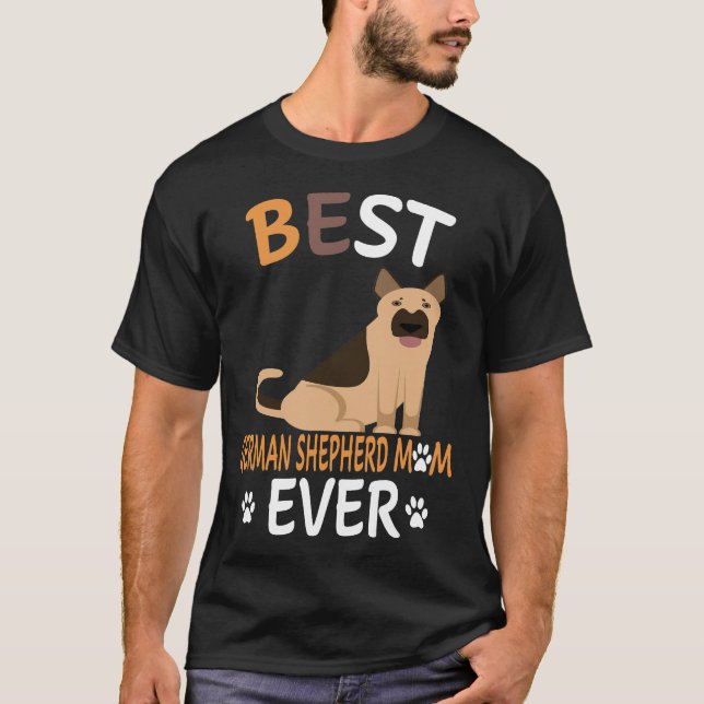 Camiseta 3 Melhor Mãe Pastor Alemão de Todos (Frente)