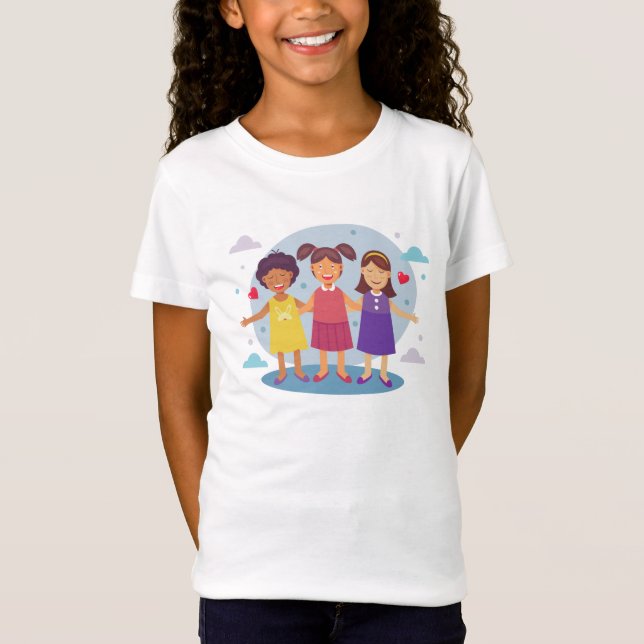 Camiseta 3 Meninas Melhor Amiga (Frente)