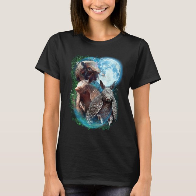 Camiseta 3 Moon Armadillo  Anteater Animal (Frente)