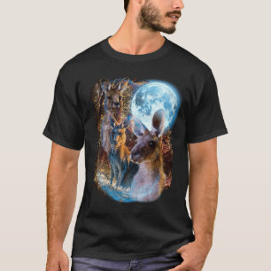 Camiseta 3 Moon Canguru Marsupial Wallabies Animal Humor