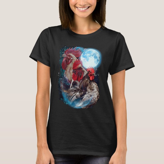 Camiseta 3 Moon Chicken Funny Bird Animal Lovers Graphic Ar (Frente)