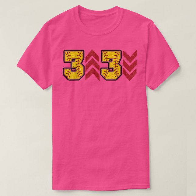 Camiseta 3 Para 3 Abaixo O Presente Funny Softball Lovers (Frente do Design)
