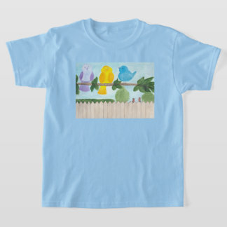 Camiseta 3 Pássaros Coloridos Infantil