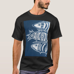 Camiseta 3 Peixes Azuis