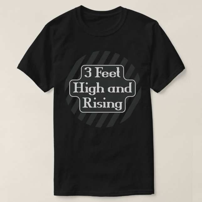 Camiseta 3 pés de altura e ascensão (Frente do Design)