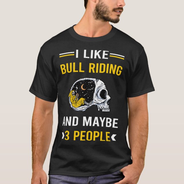 Camiseta 3 Pessoas Bull Rider Rodeo (Frente)