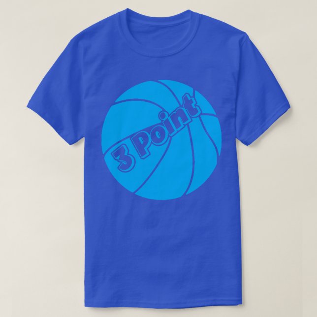 Camiseta 3 pontos de basquetebol (Frente do Design)