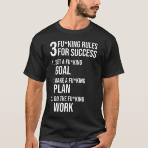 Camiseta 3 Regras Para O Sucesso - Motivação Duramente Dura