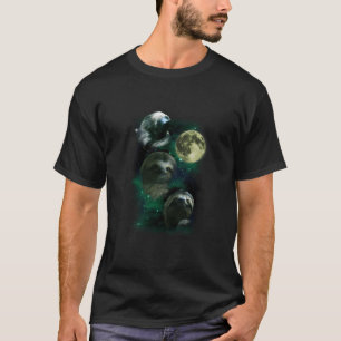 Camiseta 3 Sloth Moon Funny