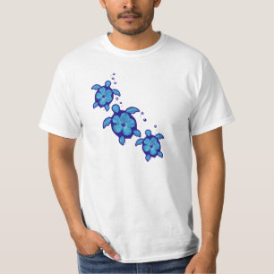 Camiseta 3 tartarugas azuis de Honu