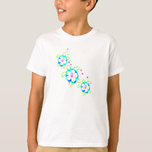 Camiseta 3 tartarugas tingidas laço de Honu