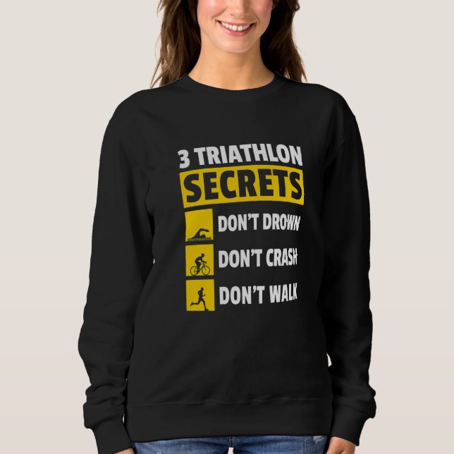 Camiseta 3 Triathlon Secrets Don't Drown Don't Crash Don't  (Frente)