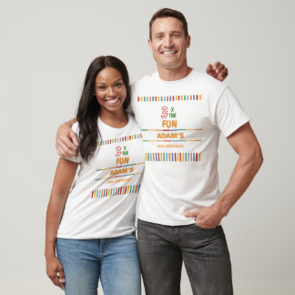 Camiseta 3 X O Divertido Aniversário Colorido