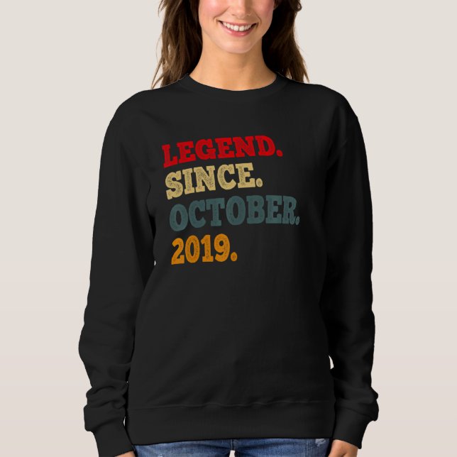 Camiseta 3 Years Old  Legend Since October 2019 3rd Birthda (Frente)
