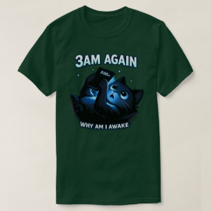 Camiseta 3AM Novamente Coruja Noturna Humor de Telefone Eng