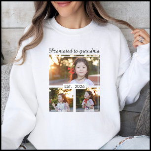 Camiseta 3Colagem de Fotos Promovida à Avó 2026