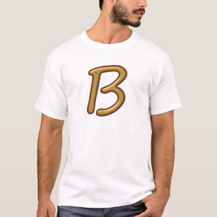 Camiseta 3D alfabetos gravados iluminados A B C D E