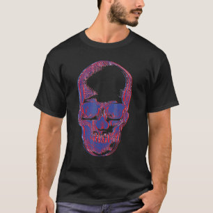 Camiseta 3d Arte surreal gótica em crânio