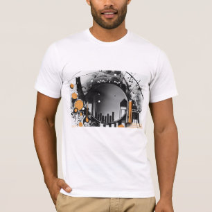 Camiseta 3D Digital Arte Colorida Ajustado perfe