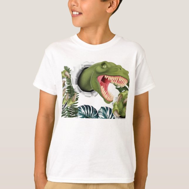 Camiseta 3D Dinosaur Birthday (Frente)
