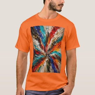 Camiseta 3D Explosão de Estouro de Cor