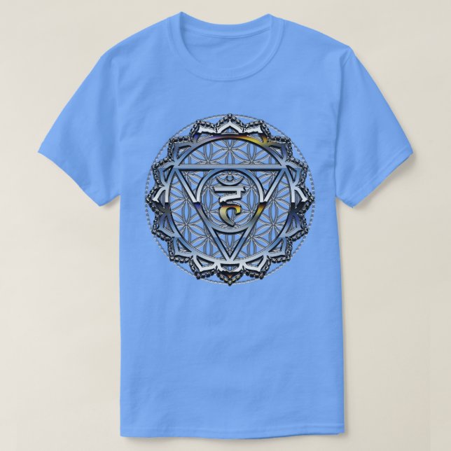 Camiseta 3D Flor Da Vida Chakra Geometria Divina Espiritual (Frente do Design)