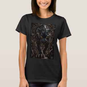 Camiseta 3D Pantera Preta Obsidiana