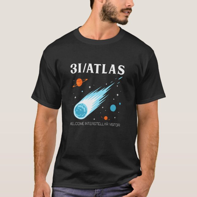 Camiseta 3IAtlas Visitante Interestelar Cometa Exploração E (Frente)