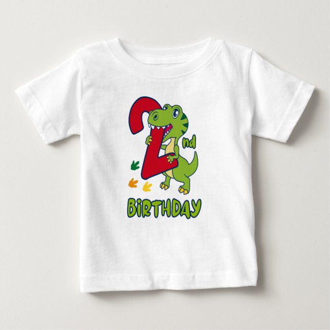 Camiseta 3rd birthday dinosaur  (Frente)