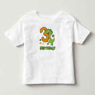 Camiseta 3rd birthday dinosaur