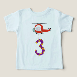 Camiseta 3rd Birthday Firefighter Helicopter Shirt