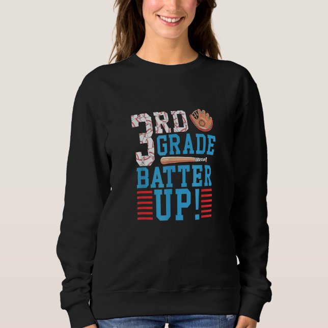Camiseta 3rd Grade Back To School 3rd Grade Batter Up Baseb (Frente)