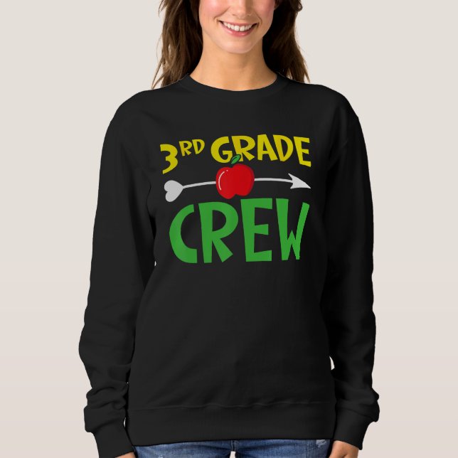 Camiseta 3rd Grade Crew Student Back To School Students Gra (Frente)