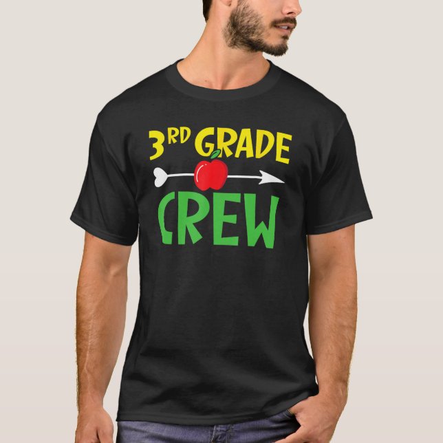 Camiseta 3rd Grade Crew Student Back To School Students Gra (Frente)