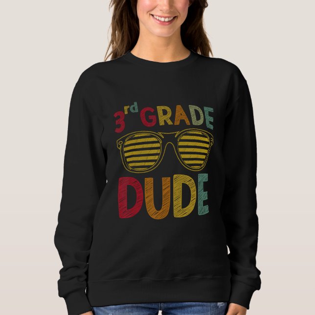 Camiseta 3rd Grade Dude Third Grade Teachers Students Back  (Frente)