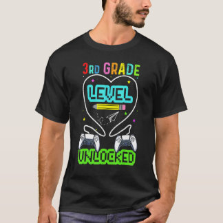 Camiseta 3rd Grade Level Unlocked First Day Back To School 