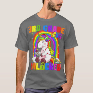 Camiseta 3rd Grade Level Unlocked Rainbow Unicorn Back To S