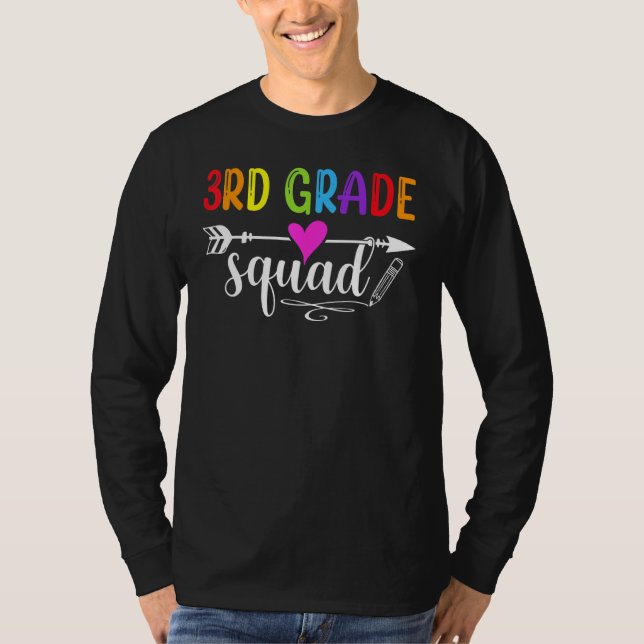 Camiseta 3rd Grade Squad Back To School 2023 Teacher Studen (Frente)