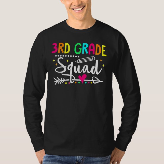 Camiseta 3rd Grade Squad Back To School Third Grade Teacher (Frente)