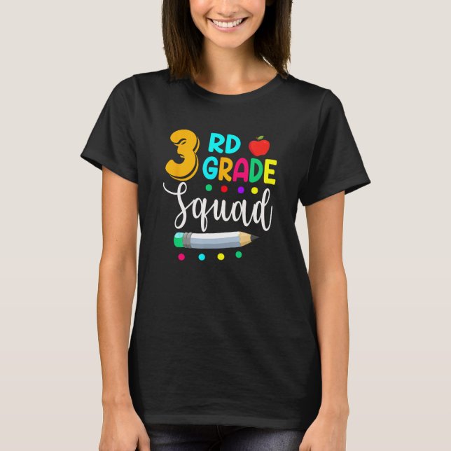 Camiseta 3rd Grade Squad  Teacher Student Team Back To Scho (Frente)