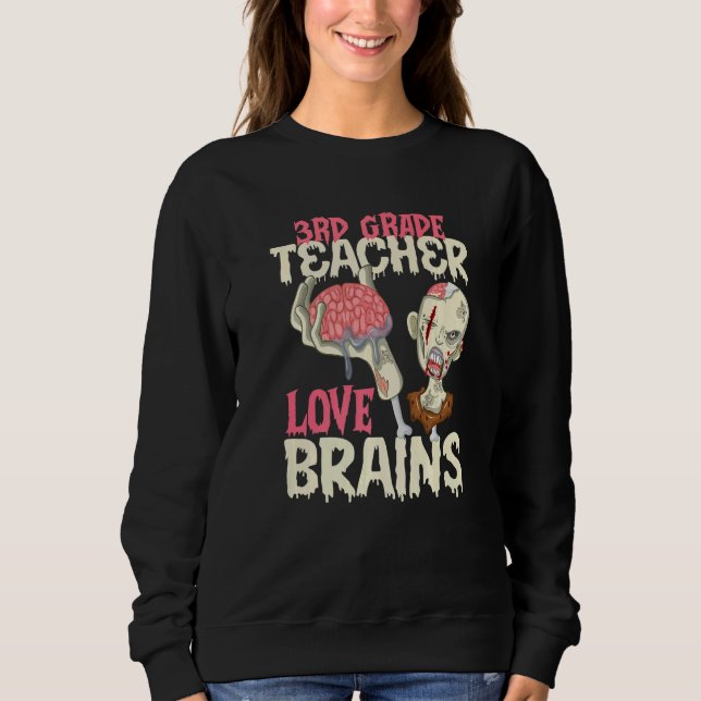 Camiseta 3rd Grade Teachers Love Brains Halloween (Frente)