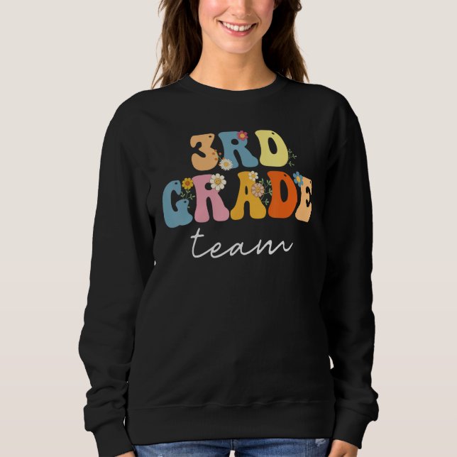 Camiseta 3rd Grade Team Groovy  Women Happy First Day Of Sc (Frente)