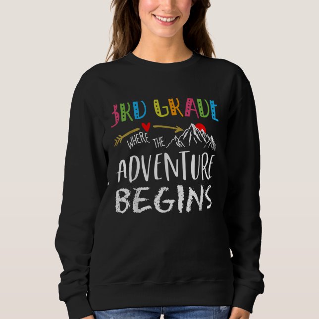 Camiseta 3rd Grade Where The Adventure Begins Teacher back  (Frente)